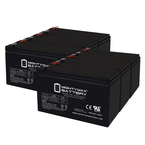 12V 7Ah F2 Replacement Battery for OneAC ONE254AG-SE - 6PK, Mighty Max Battery, Mfr#: MAX3976372
